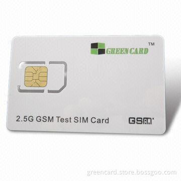2.5GHz Test SIM Card with -25 to +70°C Working Temperature and 4.5V to 5.5V Working Voltage